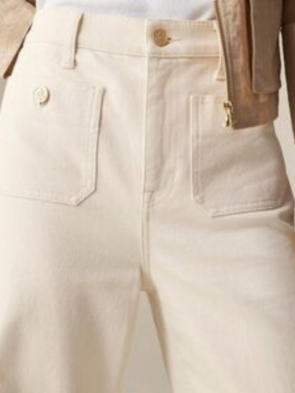 NWOT J.Crew Sailor Denim Trouser in Ecru Natural Wash Size 29 - Picture 3 of 8